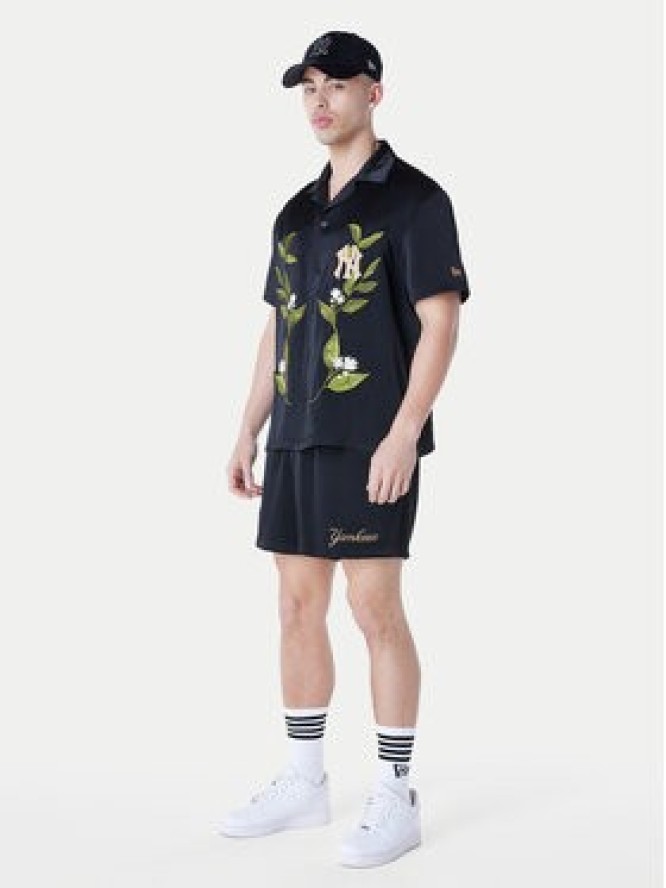 New Era Koszula New York Yankees Floral Revere 60596374 Czarny Regular Fit