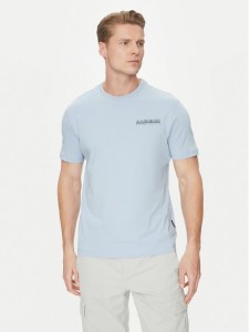 Napapijri T-Shirt S-Sovana NP0A4IE4 Błękitny Regular Fit