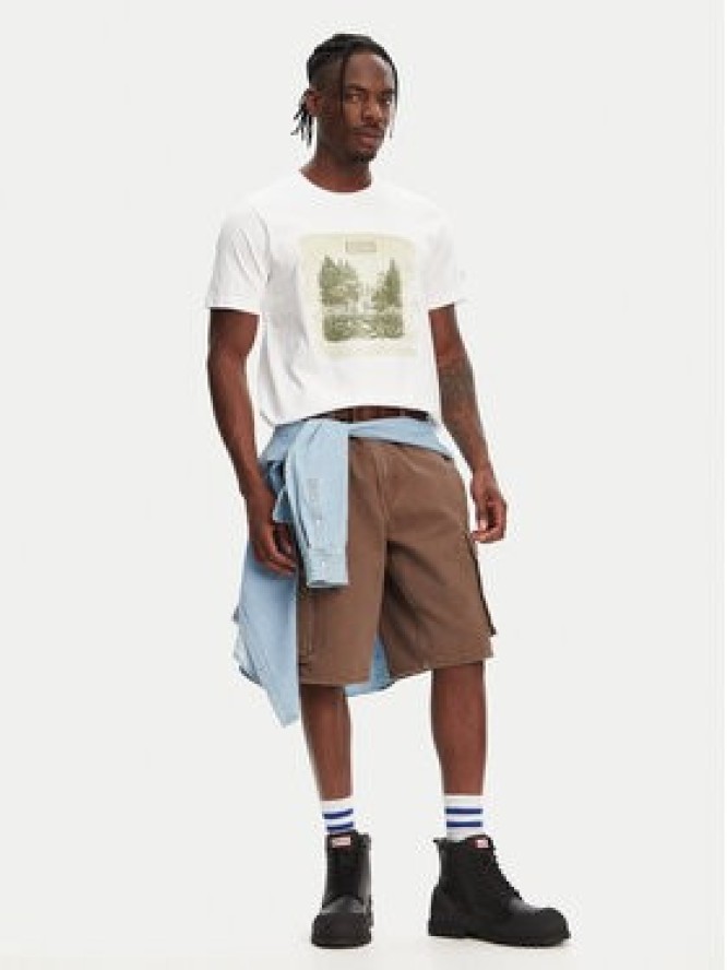 Hunter T-Shirt Duart Graphic HARM0033251 Biały Regular Fit