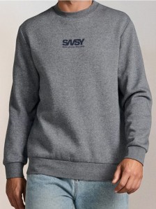 Bluza crewneck z napisem - szary