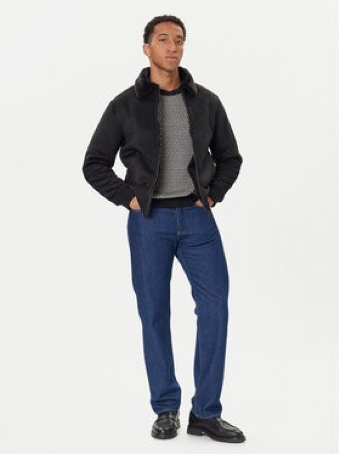 Guess Kurtka z imitacji skóry M5BL43 W2302 Czarny Regular Fit