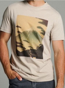 Koszulka z nadrukiem - beżowy