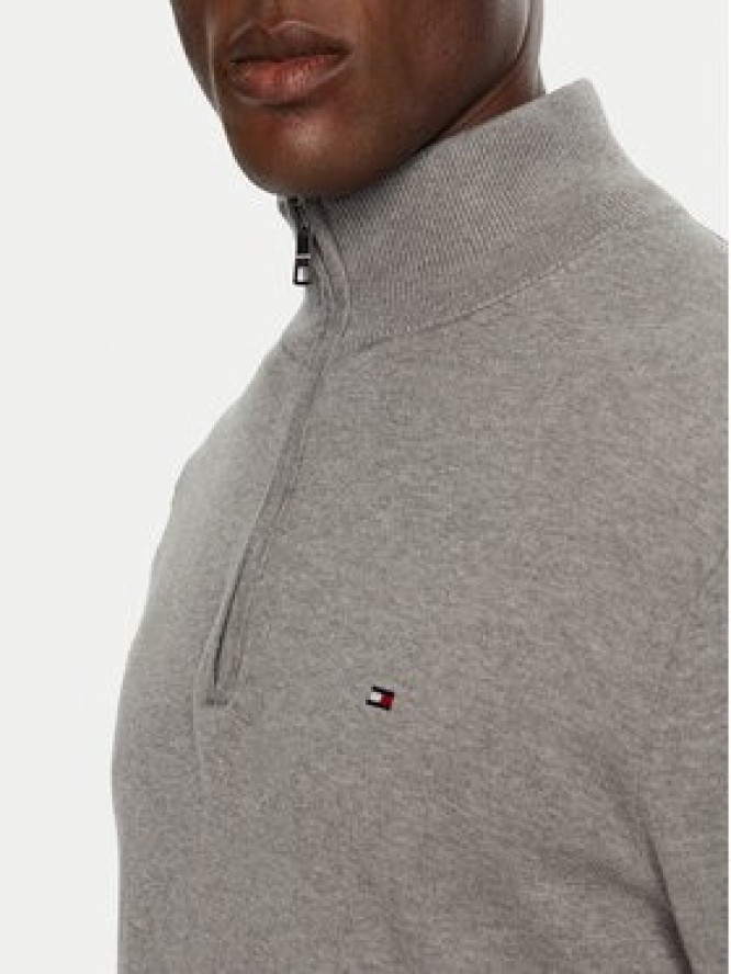 Tommy Hilfiger Sweter Essential MW0MW37331 Szary Regular Fit