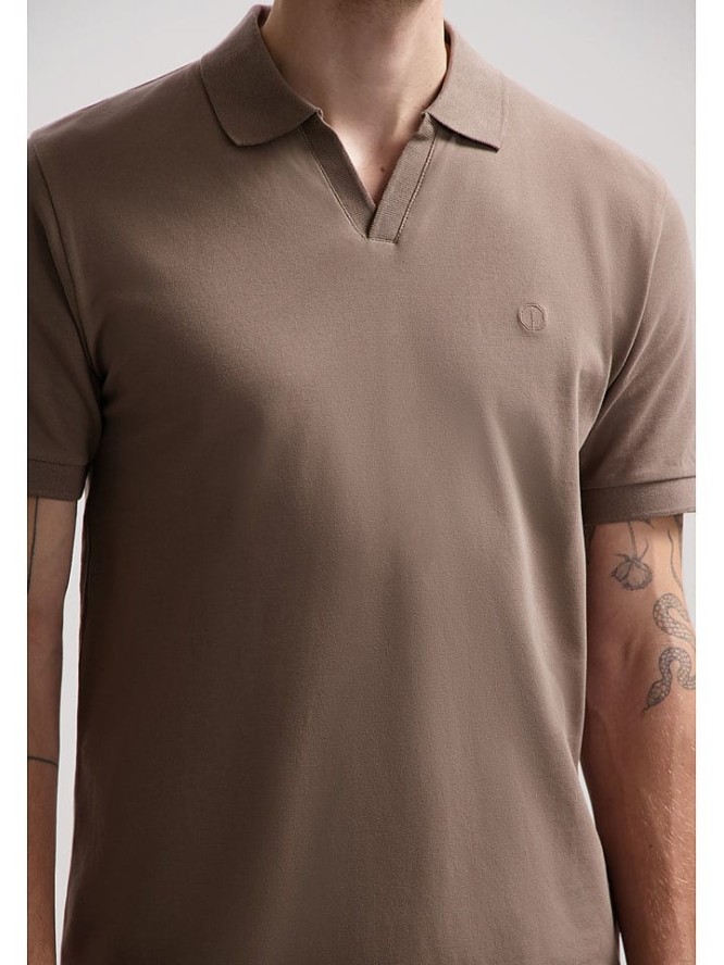 DSTREZZED Koszulka polo w kolorze jasnobrązowym rozmiar: L