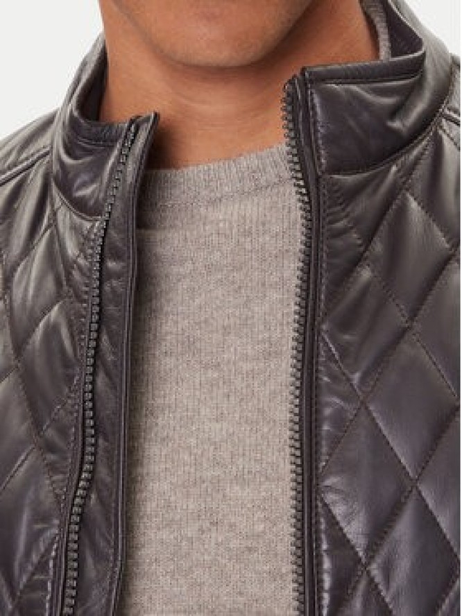 JOOP! Kurtka skórzana 17 Boys 1500150 80000851 Brązowy Regular Fit