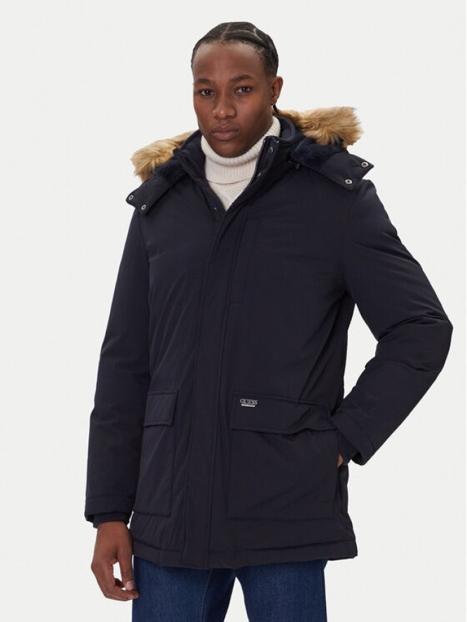 Guess Kurtka puchowa M5BL2G W2712 Granatowy Regular Fit