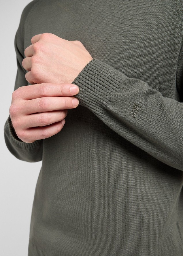MESKI SWETER LEE CLEAN RAGLAN SWEATER OLIVE GRAY 112370537