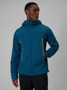 4F Kurtka softshell wiatroodporna membrana 8000 męska - turkusowa M