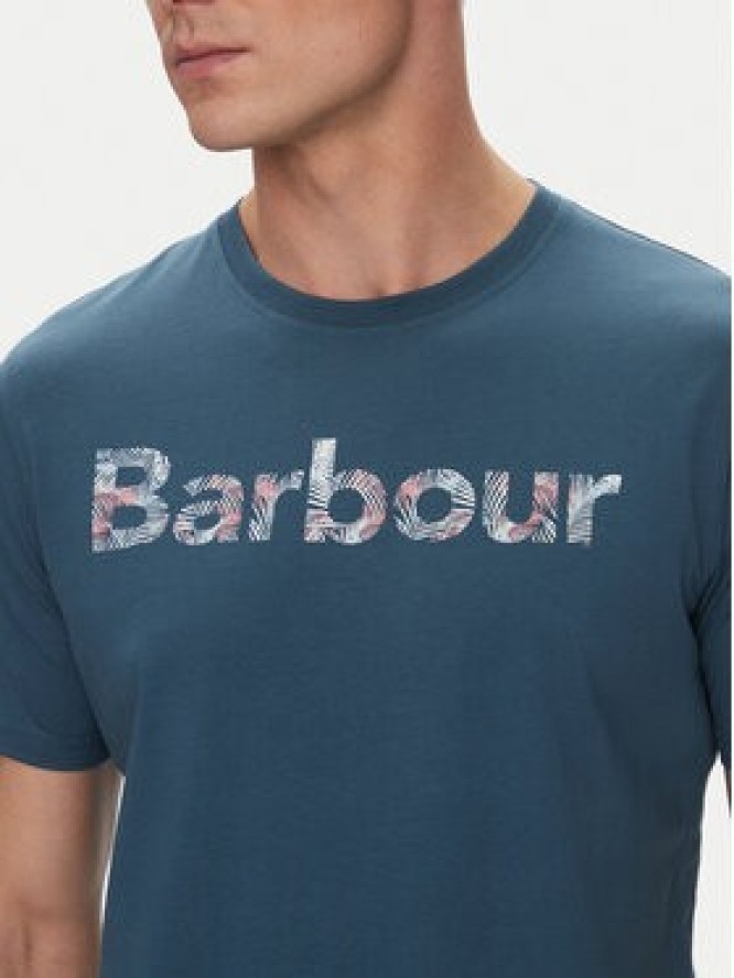 Barbour T-Shirt Devon MTS1391BU18 Granatowy Regular Fit