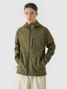 4F Kurtka softshell wiatroodporna membrana 8000 męska - khaki 3XL