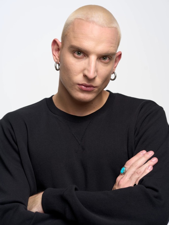 Bluza męska czarna Marltones 906