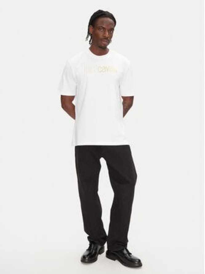 Just Cavalli T-Shirt 78OAHT16 Biały Regular Fit