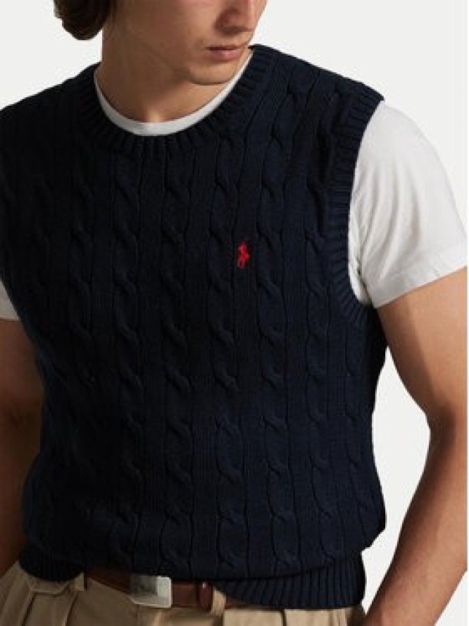 Polo Ralph Lauren Sweter 710979113002 Granatowy Regular Fit