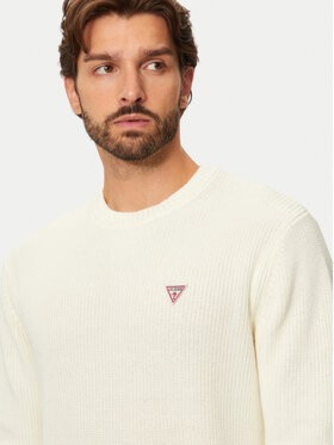 Guess Jeans Sweter M4BR30 Z3HM1 Écru Regular Fit