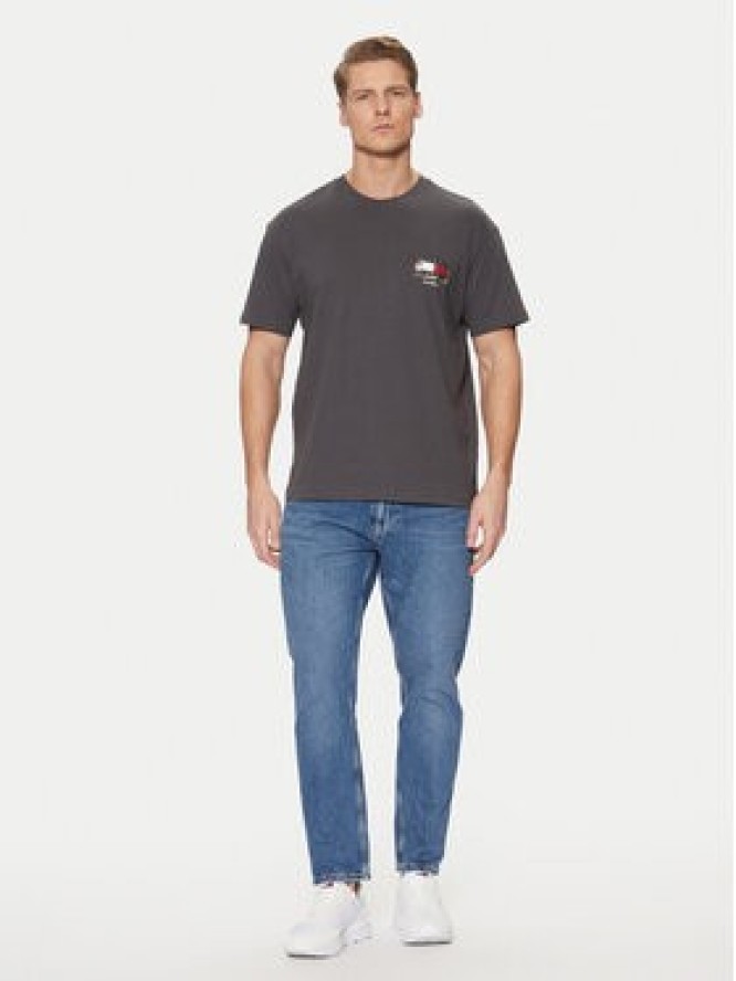 Tommy Jeans T-Shirt Novelty DM0DM20351 Szary Relaxed Fit