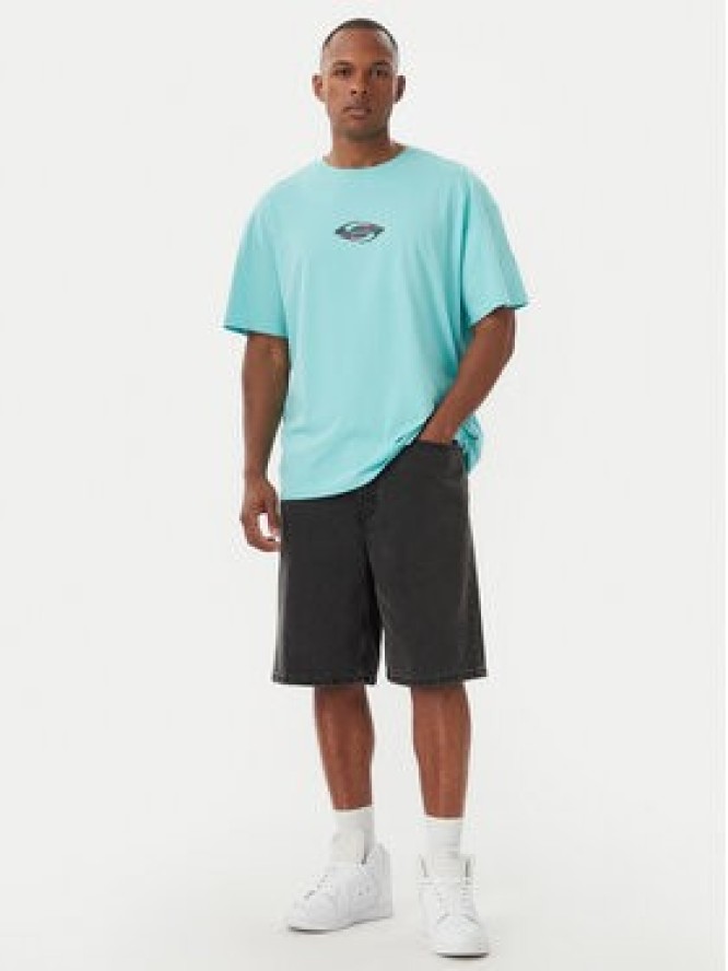 Quiksilver T-Shirt Global Heat EQYZT08021 Turkusowy Regular Fit