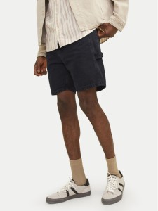 Jack & Jones Szorty jeansowe Jjitony 12252814 Czarny Loose Fit
