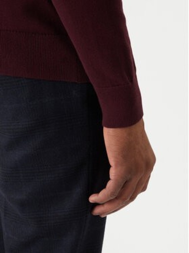 Tommy Hilfiger Sweter Essential MW0MW37331 Bordowy Regular Fit
