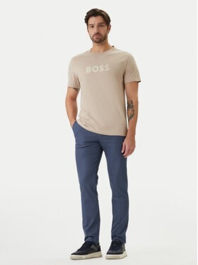 BOSS T-Shirt 50491706 Beżowy Regular Fit