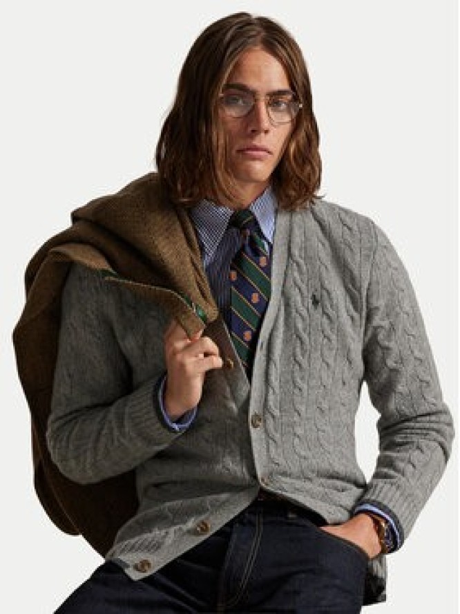 Polo Ralph Lauren Kardigan 710949808005 Szary Regular Fit