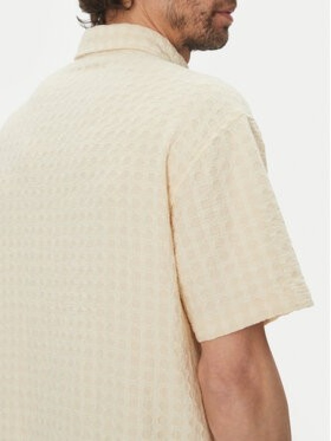 Jack & Jones Koszula Dobby 12277184 Beżowy Relaxed Fit