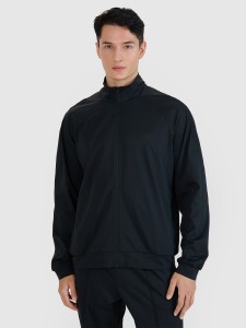 4F Bluza treningowa rozpinana bez kaptura męska - czarna XL