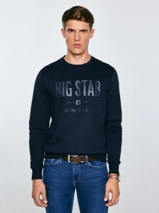 Bluza męska z nadrukiem granatowa Ecodort 403