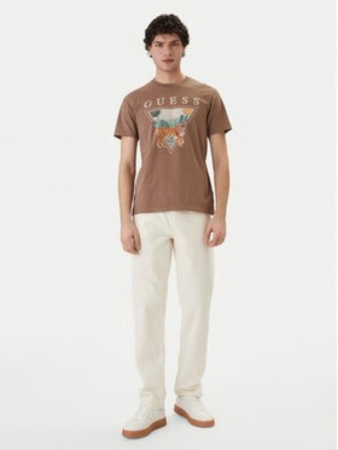 Guess T-Shirt M6GI33 K3310 Brązowy Regular Fit