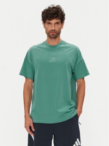 adidas T-Shirt ALL SZN JX5085 Turkusowy Loose Fit