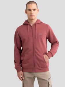 Bluza męska rozpinana z kapturem ciemnoróżowa Artish 602