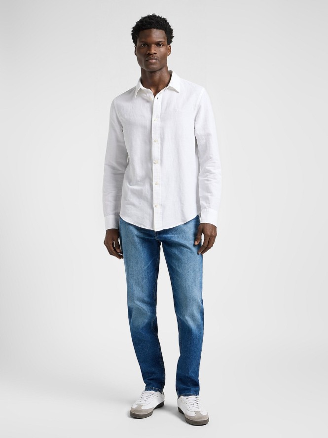 LEE MĘSKA KOSZULA LEE PATCH SHIRT BRIGHT WHITE 112364230