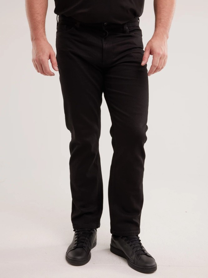 Jeansy męskie z prostą nogawką czarne Colt 901