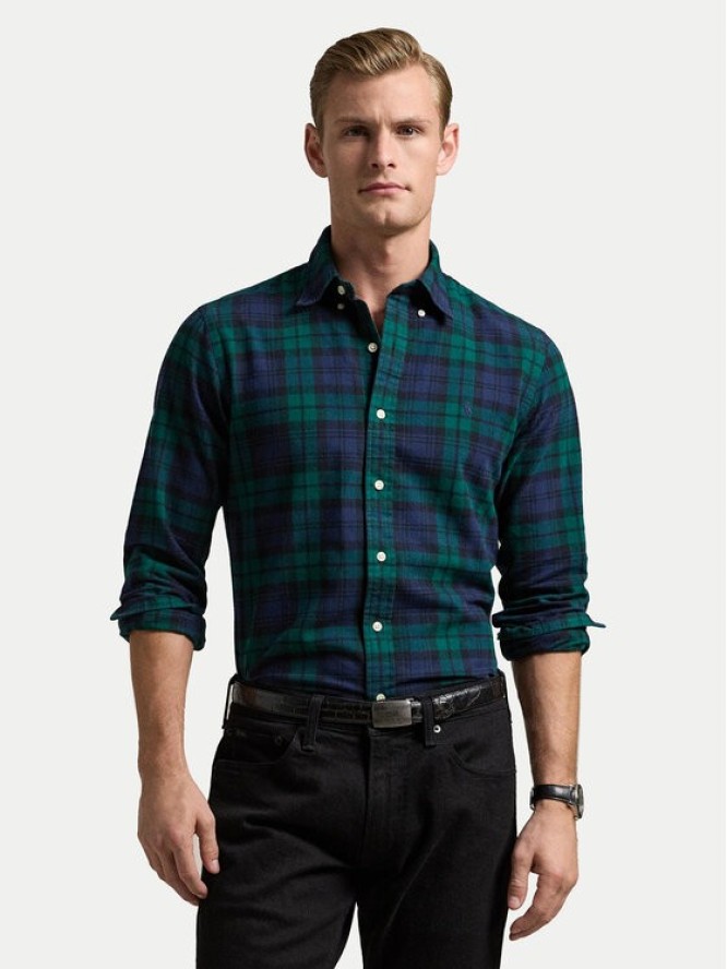 Polo Ralph Lauren Koszula 710953891001 Zielony Custom Fit