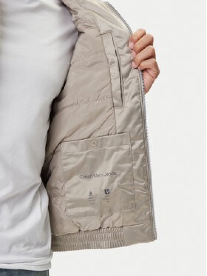 Calvin Klein Jeans Kurtka bomber Harrington LV04RC516G Beżowy Regular Fit