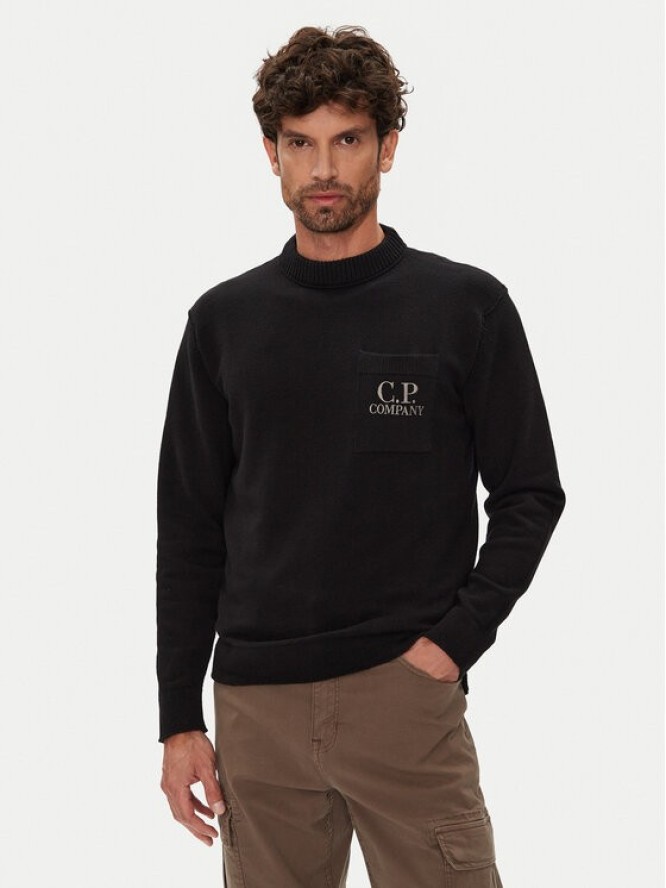 C.P. Company Sweter 19CMKN061A110432A Czarny Regular Fit