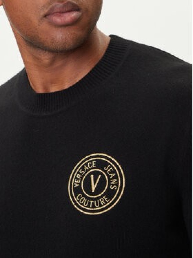 Versace Jeans Couture Sweter 79GAFM00 CMH81 Czarny Regular Fit