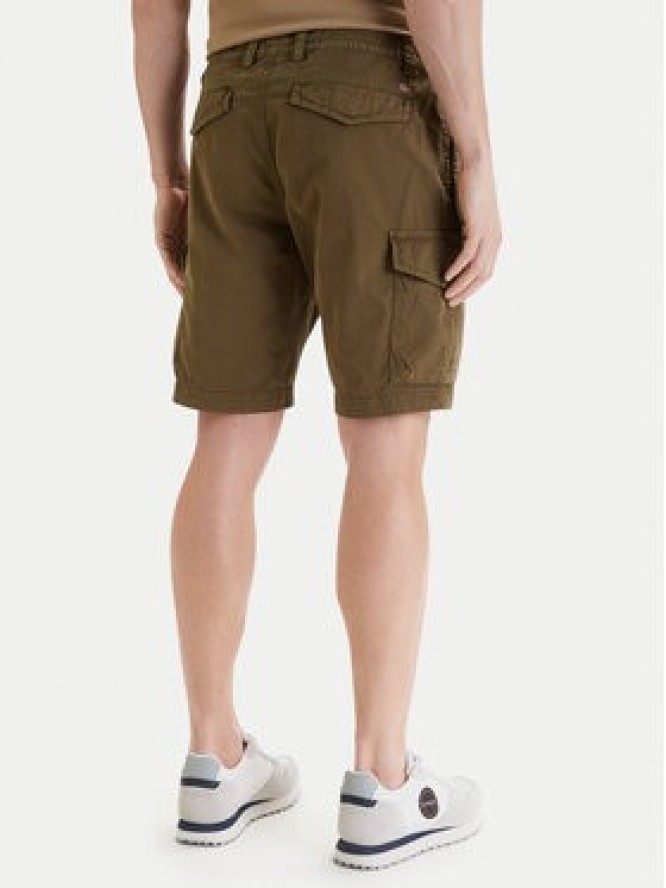 Napapijri Szorty materiałowe N-Deline NP0A4HOT Khaki Regular Fit