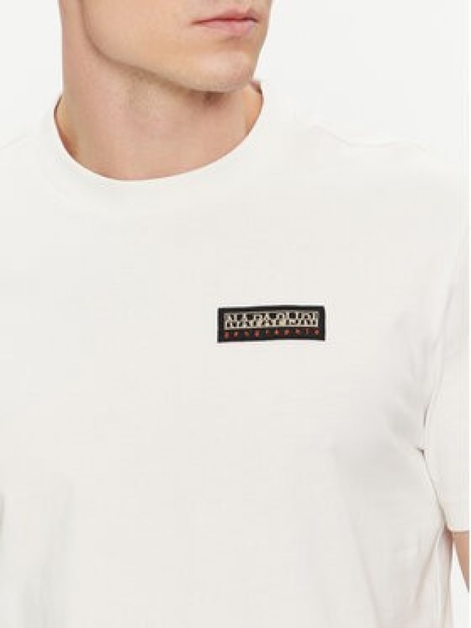 Napapijri T-Shirt Iaato NP0A4HFZ Écru Regular Fit