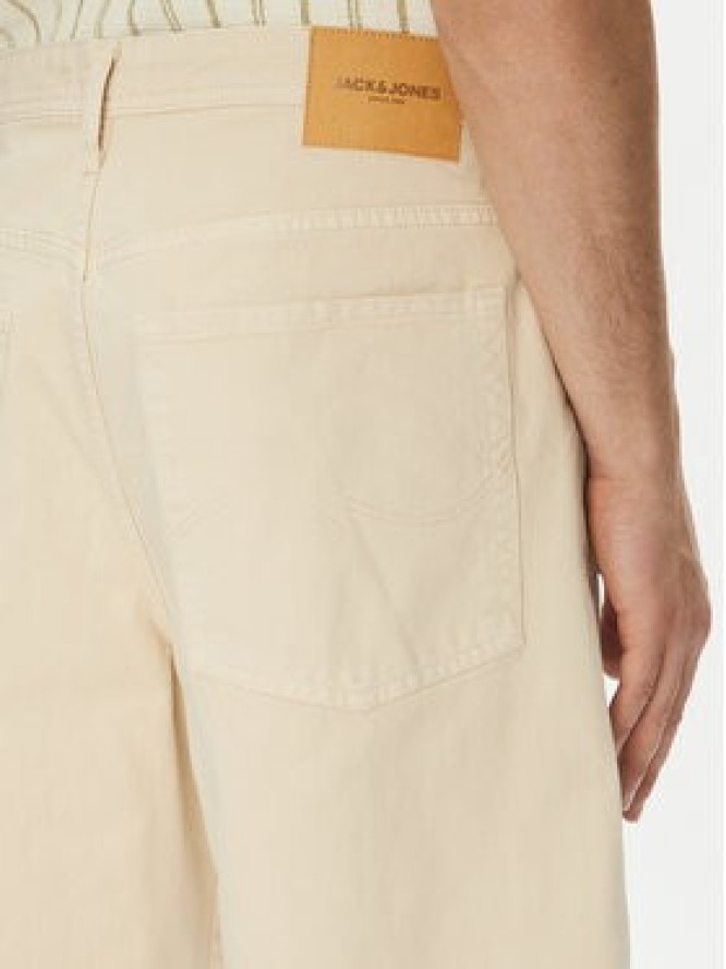 Jack & Jones Szorty jeansowe Owen 12277167 Beżowy Baggy Fit