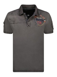Geographical Norway Koszulka polo "Kinflat" w kolorze antracytowym rozmiar: S