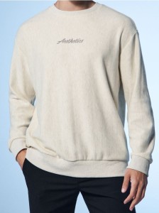 Bluza crewneck - kremowy