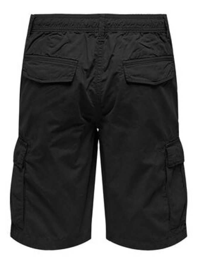 Only & Sons Szorty materiałowe Loc Cargo 22029214 Czarny Regular Fit