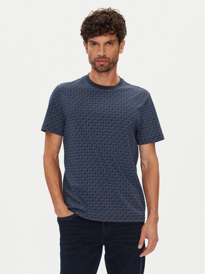 Michael Kors T-Shirt CS5529A5KS Granatowy Regular Fit