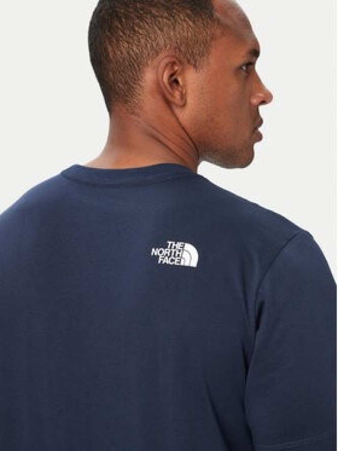 The North Face T-Shirt Evolution Half Dome NF0A8B6J Granatowy Regular Fit