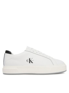 Calvin Klein Sneakersy Basket Cupsole Laceup Lth Ml YM0YM01460 Biały