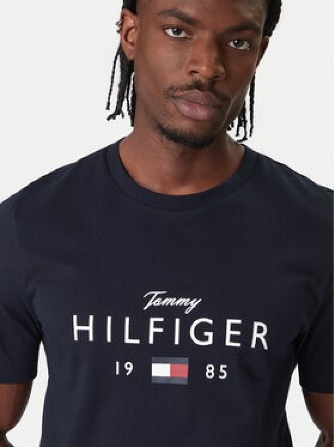 Tommy Hilfiger T-Shirt Brand Love MW0MW41455 Granatowy Regular Fit