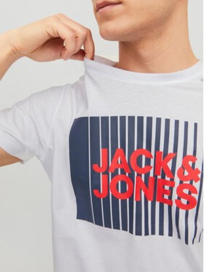 Jack & Jones T-Shirt Corp 12233999 Biały Standard Fit