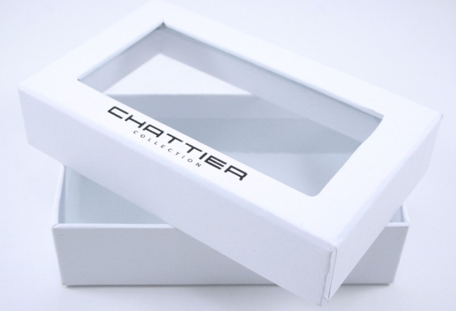 Granatowo-Czerwona Mucha z Białą Poszetką - Chattier, Męska