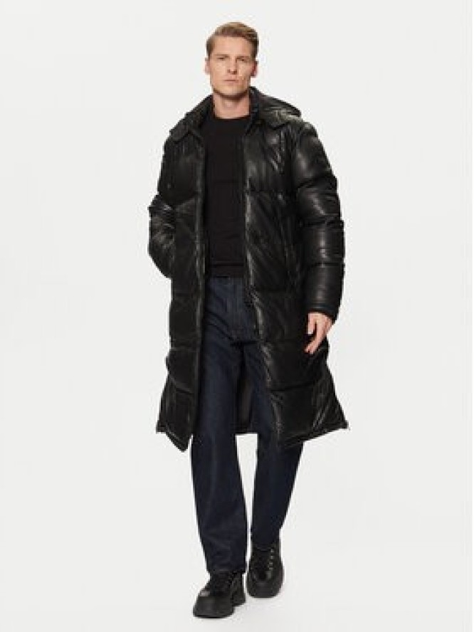 Serge Pariente Kurtka skórzana Vibes Czarny Regular Fit