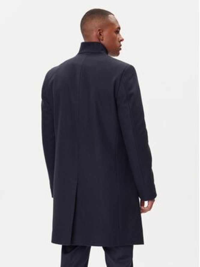 HUGO Płaszcz wełniany Mintrax2541 50546551 Granatowy Regular Fit